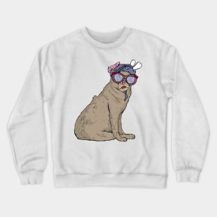 A dog with glasses Crewneck Sweatshirt